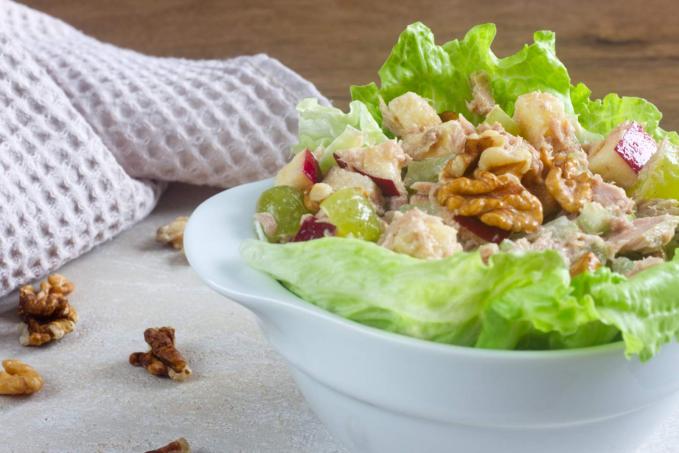 Waldorfský salát s tuňákem