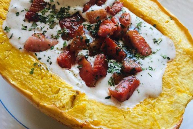 Špagetová dyňa s bryndzou