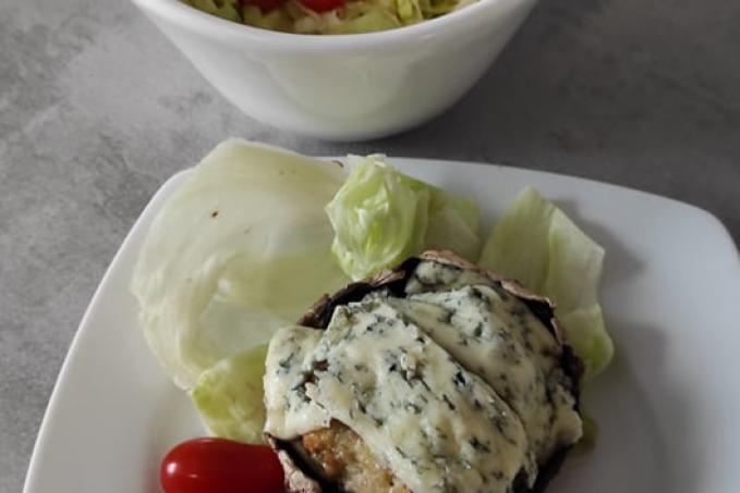 Portobello zapečené s nivou a kuřecím masem LC