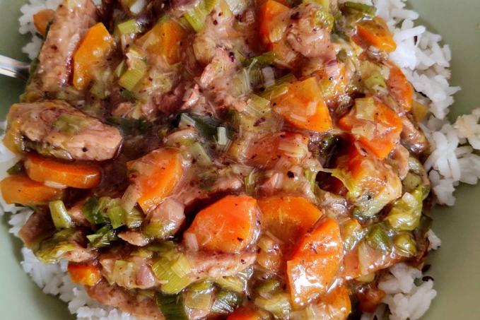 Sójové maso s pórkem