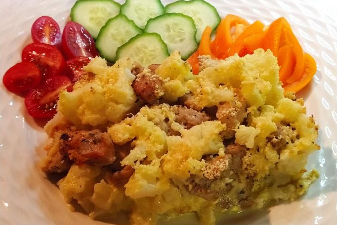 Zapečený květák s krůtím masem - LC