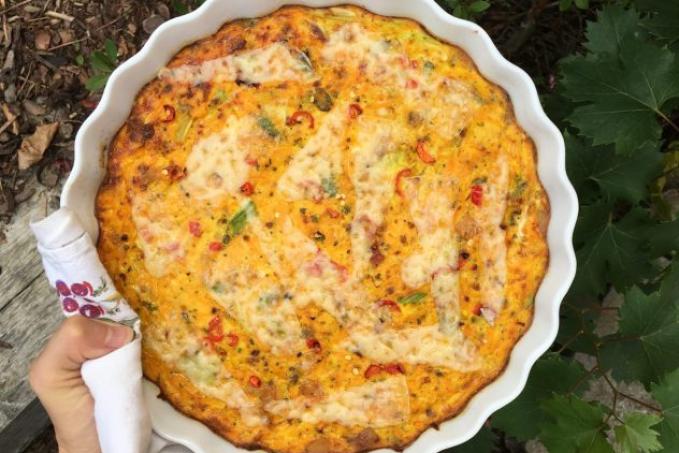 Slaný Strouhaný Koláč z Dýně Hokkaido