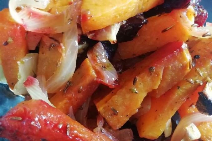 Pečený batát+řepa