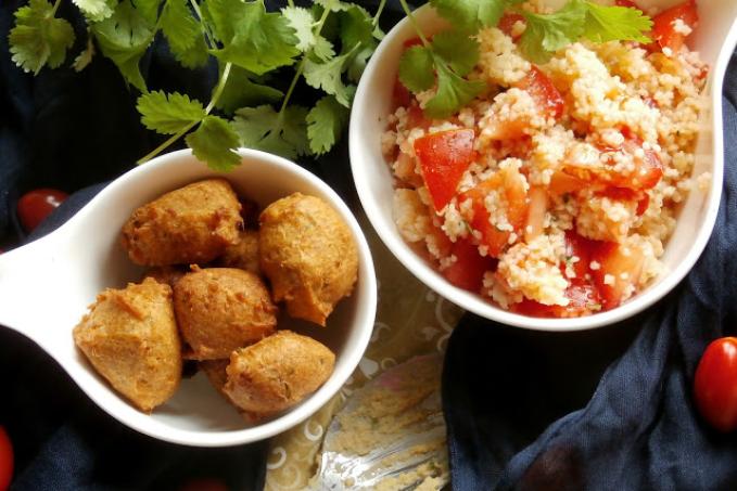 Falafel s kuskusovým salátem