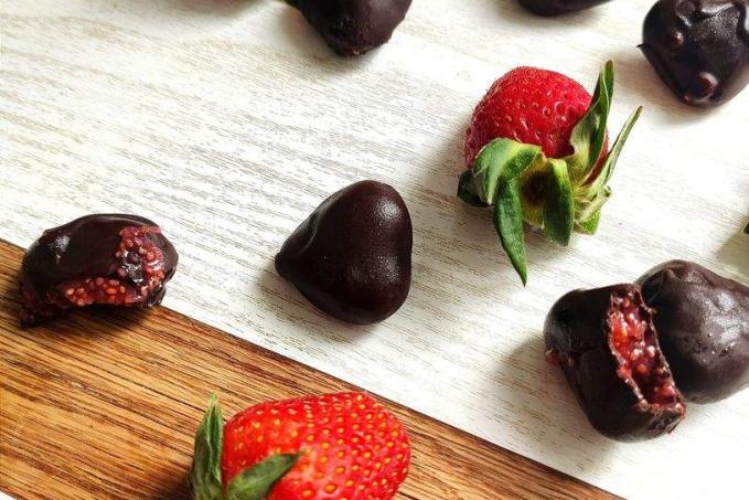 Jahodová čokosrdíčka