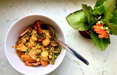 Kuřecí panang curry - thajské méně pálivé karí