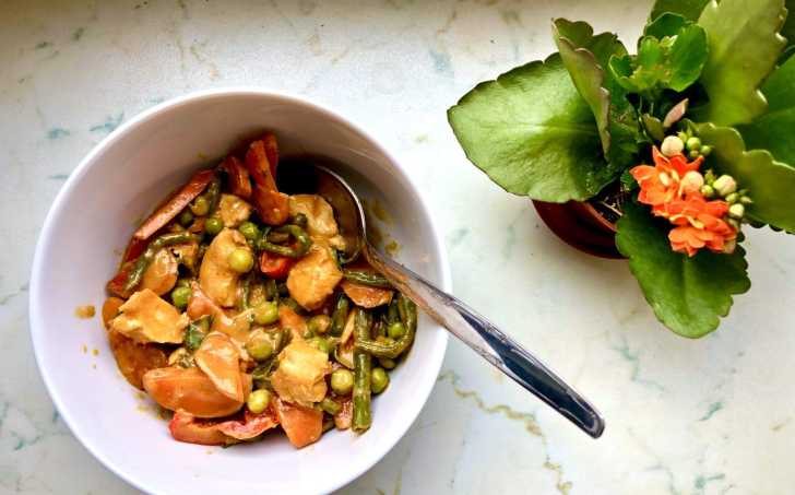 Kuřecí panang curry - thajské méně pálivé karí