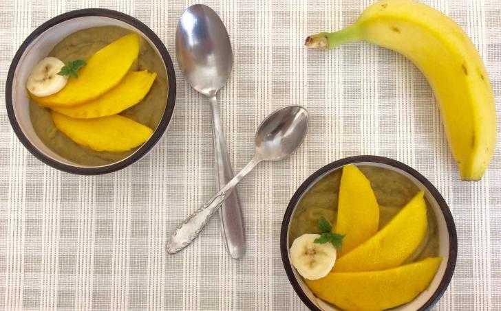 Avokádovo-banánovo-mangový "pudink" bez vaření