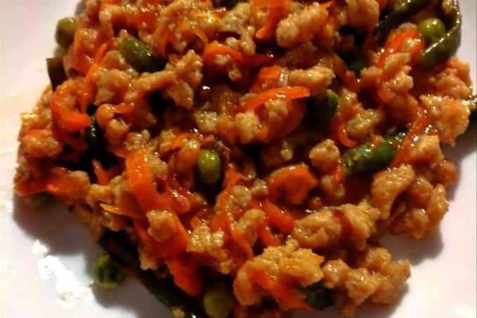 Zelenina se sójovým masem