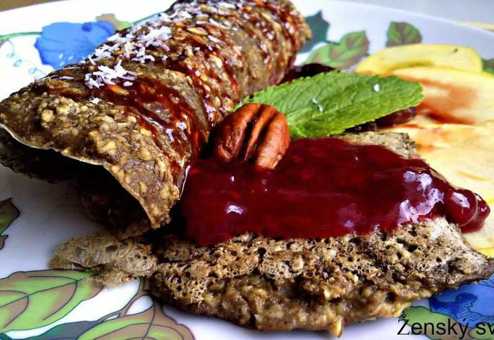 Ovesná palačinka s ovocem